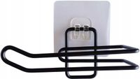 Douceur d'intérieur Zelfklevende Toiletrolhouder FILAIRE PREMIUM BLACK - Metaal - 13 cm