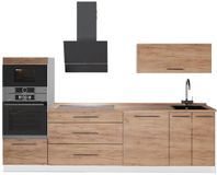 Vicco Complete keukeneenheid Fame-Line, Goudkleurig Eiken, 280 cm