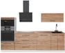 Vicco Complete keukeneenheid Fame-Line, Goudkleurig Eiken, 280 cm