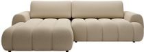 Vente-unique Canapé d'angle avec coin gauche en tissu beige FRIDORA
