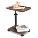 Table d'appoint en bois en forme de C - Réglable et mobile - Marron