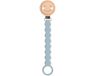 Lässig Tiny Smile Fopspeenhouder - Wood / Silicone - Powder Blue