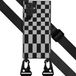 Selencia Hoesje Samsung Galaxy S22 Ultra - Siliconen Back Cover met Koord - Zwart / Irregular Check Black