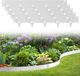 Borderrand 18 x 100 cm Flexibel | 25 Stuks | Metalen verzinkt Kantopsluiting | Tuinafboording zilver