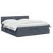 vidaXL Ottoman bed met matras, donkergrijs, 180 x 200 cm, fluweel