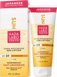Hada Labo Lotion solaire SPF30 Corps – Crème solaire hydratante résistante à l'eau avec acide hyaluronique – Protection UVA/UVB – Crème solaire pour le corps – 200 ml