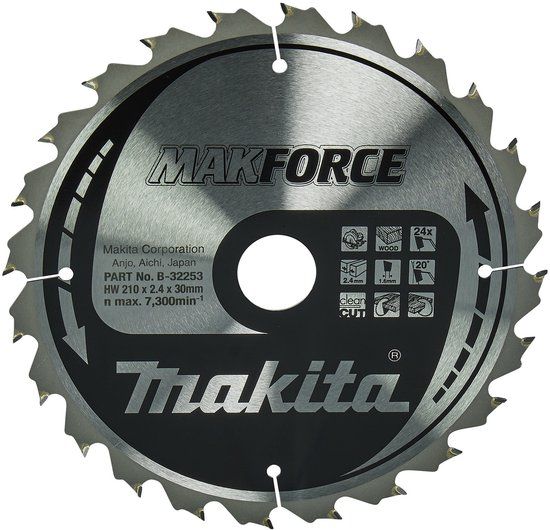 Makita MAKFORCE zaagblad 210x30x24Z - B-32253