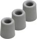 Benson Deurbuffers / deurstoppers rubbers - 3x - grijs - 33 x 30 mm - met schroefbevestiging