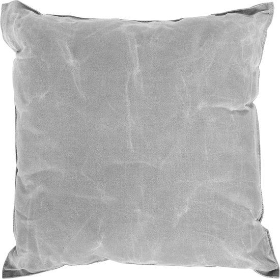 Esschert Design - Waxed canvas outdoor kussen - 47,5x47,5cm - Grijs