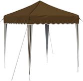 vidaXL Pop-up Feesttent 195 x 195 x 245 cm Taupe Oxford Stof