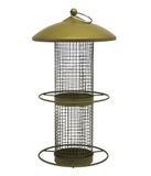 Dehner Natura Adeline Premium voederzuil, voederstation voor wilde vogels, voederplaats robuust/hangend, ca. 30 x 16 x 16 cm, metaal, goud