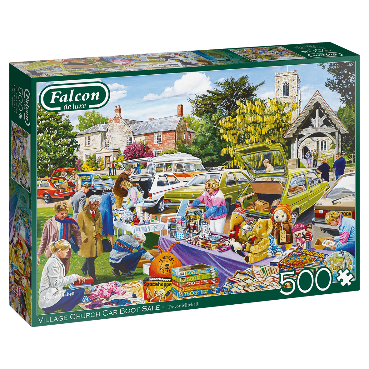 Falcon de luxe Village Church Car Boot Sale 500pcs Puzzle