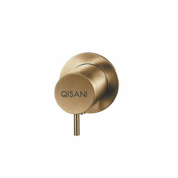 Qisani Flow thermostatische 1-weg inbouwkraan Geborsteld PVD Gold 25612.06