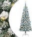 vidaXL Kunstmatige Hinged Kerstboom 300 LED's Groen en Wit 180 cm