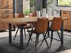LIEZE Table repas 170 cm bois tropix avec pieds en U