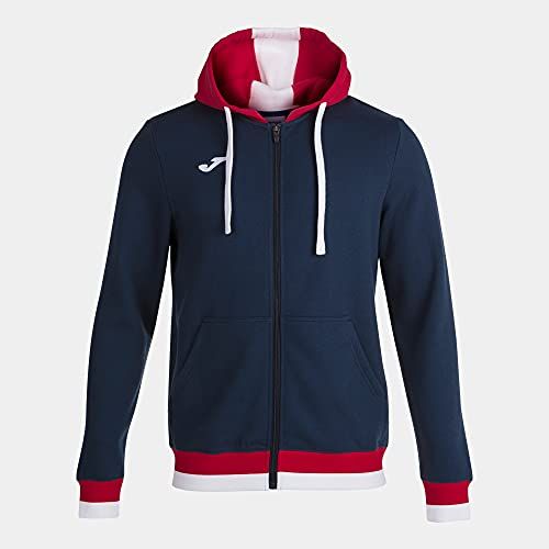 Joma XS jas met capuchon Comfort II - marineblauw-rood - unisex volwassenen