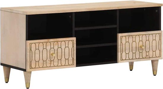 vidaXL Tv-meubel 100x33x46 cm massief mangohout