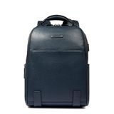 PIQUADRO - Leather Backpack Laptop 14" - Men - Blue