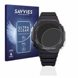 Savvies Screenprotector voor Casio G-Shock GA-B2100 - Folie Beschermfolie transparant 6 Stuks