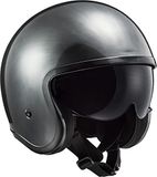 LS2 OF599 Spitfire Jeans Titanium Jet Helmet L
