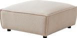 PASCAL MORABITO BORORE Pouf - Beige Velours côtelé - Carré - 95 x 95 x 44 cm