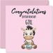 Nieuwe Baby Girl Card - Nieuwe Dochter - Gefeliciteerd Baby Meisje Kaarten Pasgeboren, Goed gedaan Gefeliciteerd Nieuwe Baby Kaarten, Welkom In De Wereld Home Gifts, 145mm x 145mm Baby Wenskaarten