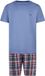Phil & Co. Berlin Shorty Classics Pyjamaset Blauw/Kariert Katoen/Elastaan L