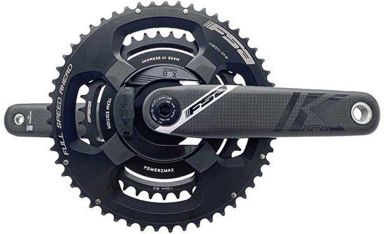 TIEN FSA K-Force Team Powerbox Direct Mount Crankstel met Vermogensmeter Zilver 170 mm / 52/36t