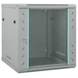 VidaXL Netwerk kabinet met opslag grijs 60 x 45 x 65 cm staal