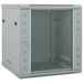 VidaXL Netwerk kabinet met opslag grijs 60 x 45 x 65 cm staal