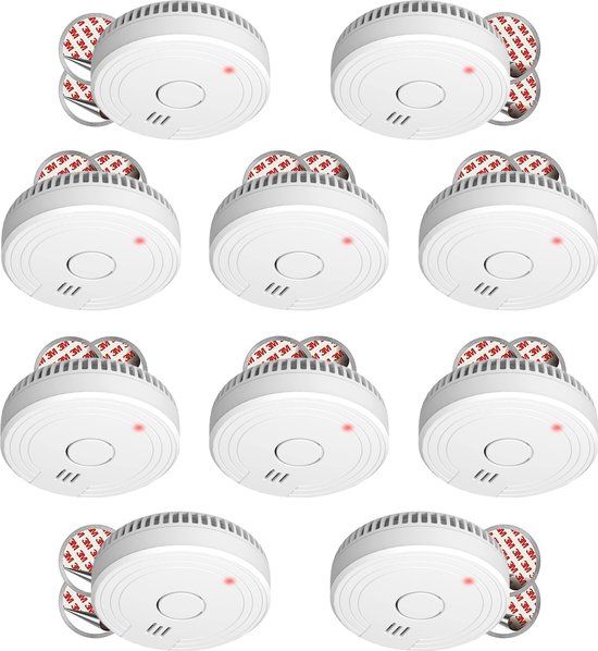 ELRO 10-Pack FS1805 Rookmelders met 5 Jaar Batterij en Magneet Montage - EN14604