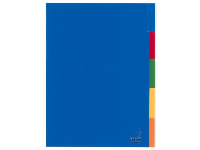 Kangaro A4 venster PP 120mµ assorti 23-gaats 5-delig - blauw
