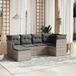 Maison Exclusive - Ensemble de meubles de jardin 6 pièces avec canapé et coussins, gris clair, en polyrotin