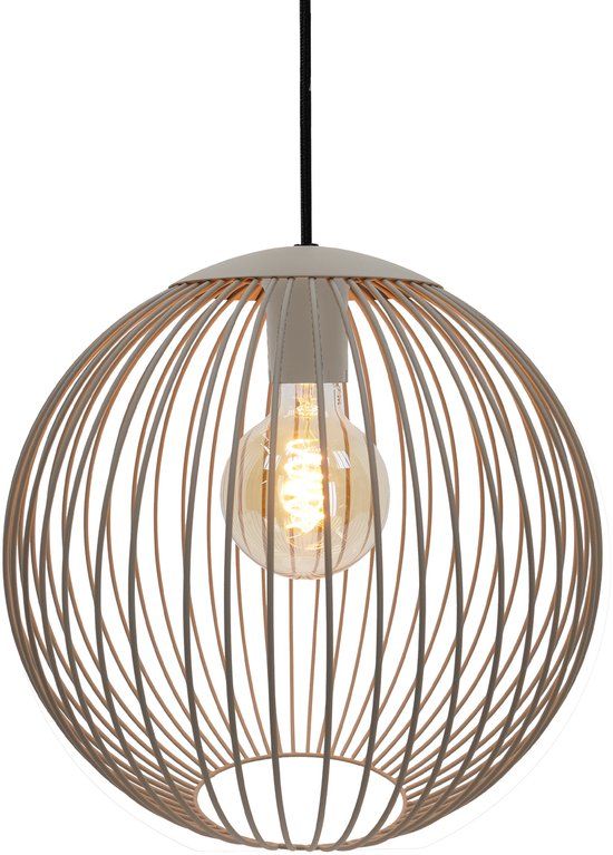 EGLO Lindero Hanglamp - E27 - Ø 32 cm - Zandkleur/Beige