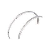 Büchel Unisex – volwassenen spatbordengarnituur-03411543 spatbordenset, zilver, 28 inch x 1,25, 46 mm