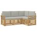 vidaXL Ensemble de canapés d'extérieur 4 pc Blanc et gris clair