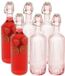 Secret de Gourmet Beugelfles / Weckfles - 6x - roze glas - luchtdicht - 1 liter - waterfles