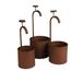 Garden & Metal roesteffect, set van 3 afdekkingen van metaal, design kraan