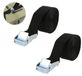 Lot de 2 sangles de fixation noires de 2,1 mètres avec boucle à déclic, pour le transport de charges et de bagages
