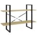 vidaXL Boekenkast met 2 schappen 100x30x70 cm hout sonoma eiken