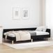Maison Exclusive - Cadre de lit d'angle noir 90 x 190 cm tissu