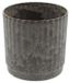 HBX natural living bloempot kunststof ribbel design meerkleurig 17x18cm.