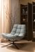 WOOOD Maudi Draaifauteuil - Blue Stone - Polyester - Industrial Style - 84x74x86