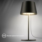 Briloner Nivo - Tafellamp oplaadbaar - dimbaar - warm wit licht 2.700K - voor binnen en buiten - 20,5 cm