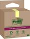 Post-it Super Sticky 100% gerecyclede notities, verpakking van 3 pads, 70 vellen per pad, 47,6 mm x 47,6 mm, kanariegeel