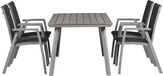 Garden Impressions Santana Gartenset 5-teilig Penedo Gartentisch 160x90 cm - Grau