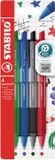 STABILO pointball - Balpen - Colorful - Navulbaar - Etui Met 4 Kleuren