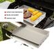 Plancha - Plancha grande en acier inoxydable - Avec poignées - Convient pour barbecues à gaz, au charbon de bois et en céramique - Convient pour le four - Idéal pour le camping et l'extérieur