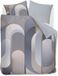 Kardol Archi dekbedovertrek - Lits-Jumeaux XL - 260 x 200/220 cm - Blauwgrijs
