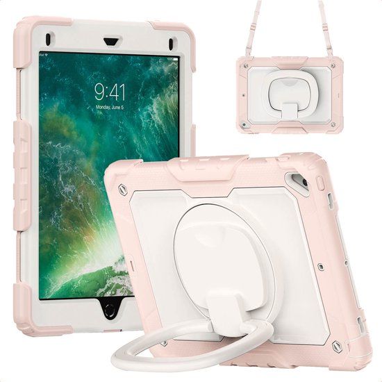 imoshion Tablet Hoes - Geschikt voor Apple iPad Air 2 (2014) / Air 1 (2013) / 6e generatie (2018) 9.7 inch / 5e generatie (2017) 9.7 inch - Backcover Kids - Roze